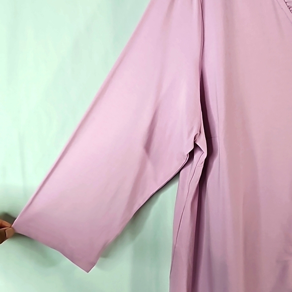 Isaac Mizrahi PurpleButton Down Blouse/ Top Size 1X - Picture 4 of 6